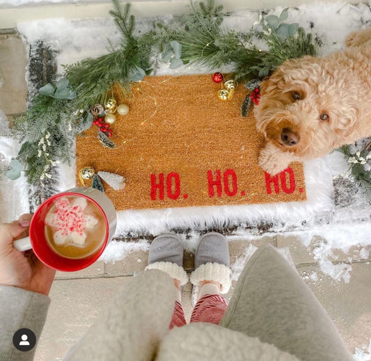 Ho ho ho  christmas doormat