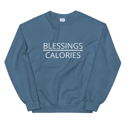 Blessings over calories Unisex Sweatshirt, Friendsgiving shirt, thanksgiving shirt, punny shirt