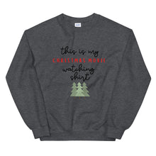 Load image into Gallery viewer, This is my christmas movie watching shirt Unisex Sweatshirt, christmas shirt, punny shirt, holiday shirt
