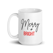 Load image into Gallery viewer, Merry and bright mug, holiday mug, christmas mug, cute mug
