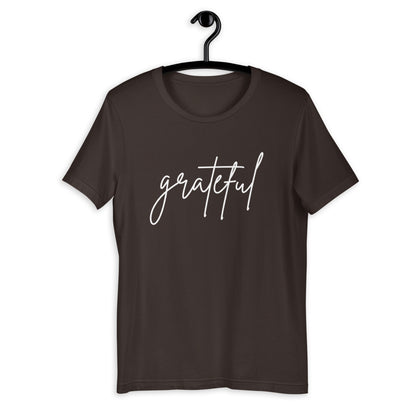 Grateful short-Sleeve Unisex T-Shirt, Friendsgiving shirt, thanksgiving shirt, cute shirt