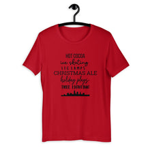 Load image into Gallery viewer, Christmas Cleveland Favorites Short-Sleeve Unisex T-Shirt, christmas shirt, punny shirt, holiday shirt, Cleveland shirt, Cleveland ohio
