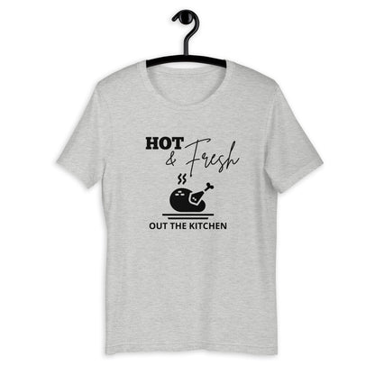 Hot & Fresh out the kitchen Short-Sleeve Unisex T-Shirt, Friendsgiving shirt, thanksgiving shirt, punny shirt