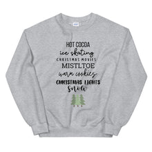 Load image into Gallery viewer, Winter favorites Unisex Sweatshirt, christmas shirt, punny shirt, holiday shirt
