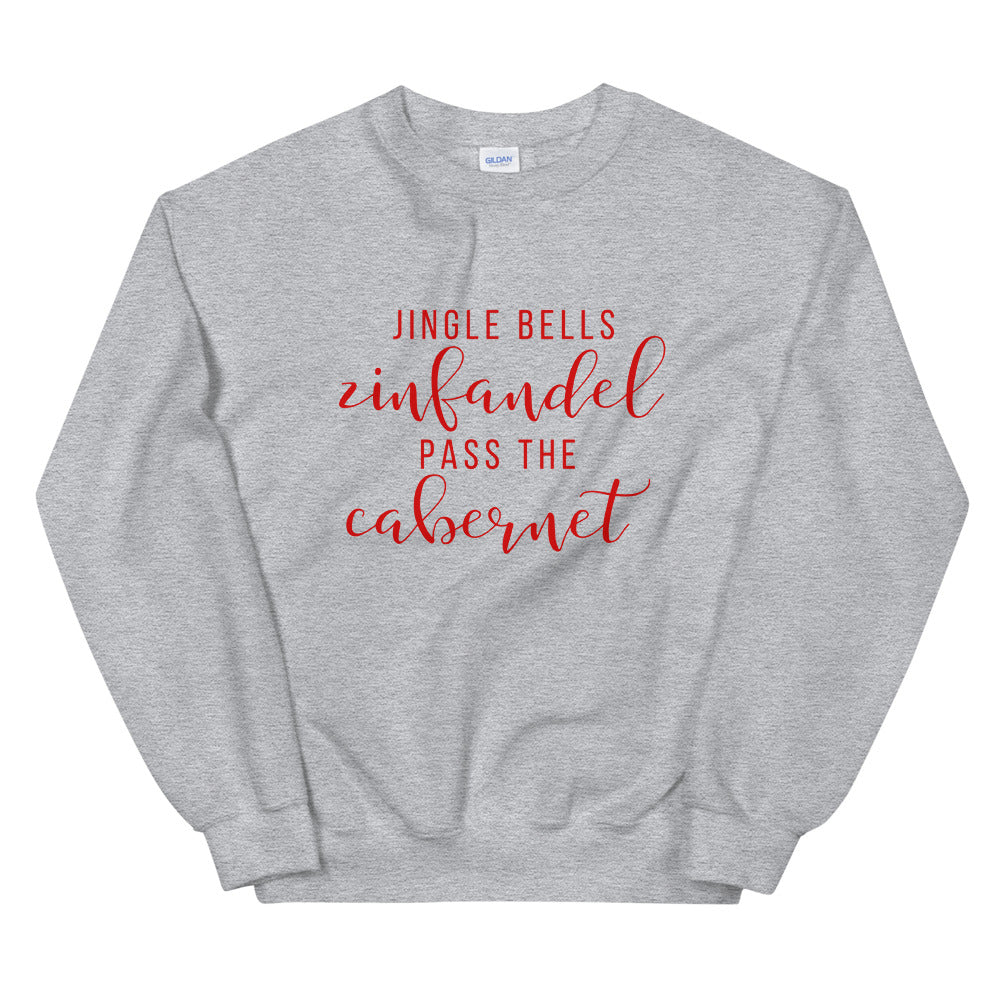 Jingle bells wine Unisex Sweatshirt, christmas shirt, punny shirt, holiday shirt