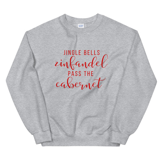 Jingle bells wine Unisex Sweatshirt, christmas shirt, punny shirt, holiday shirt