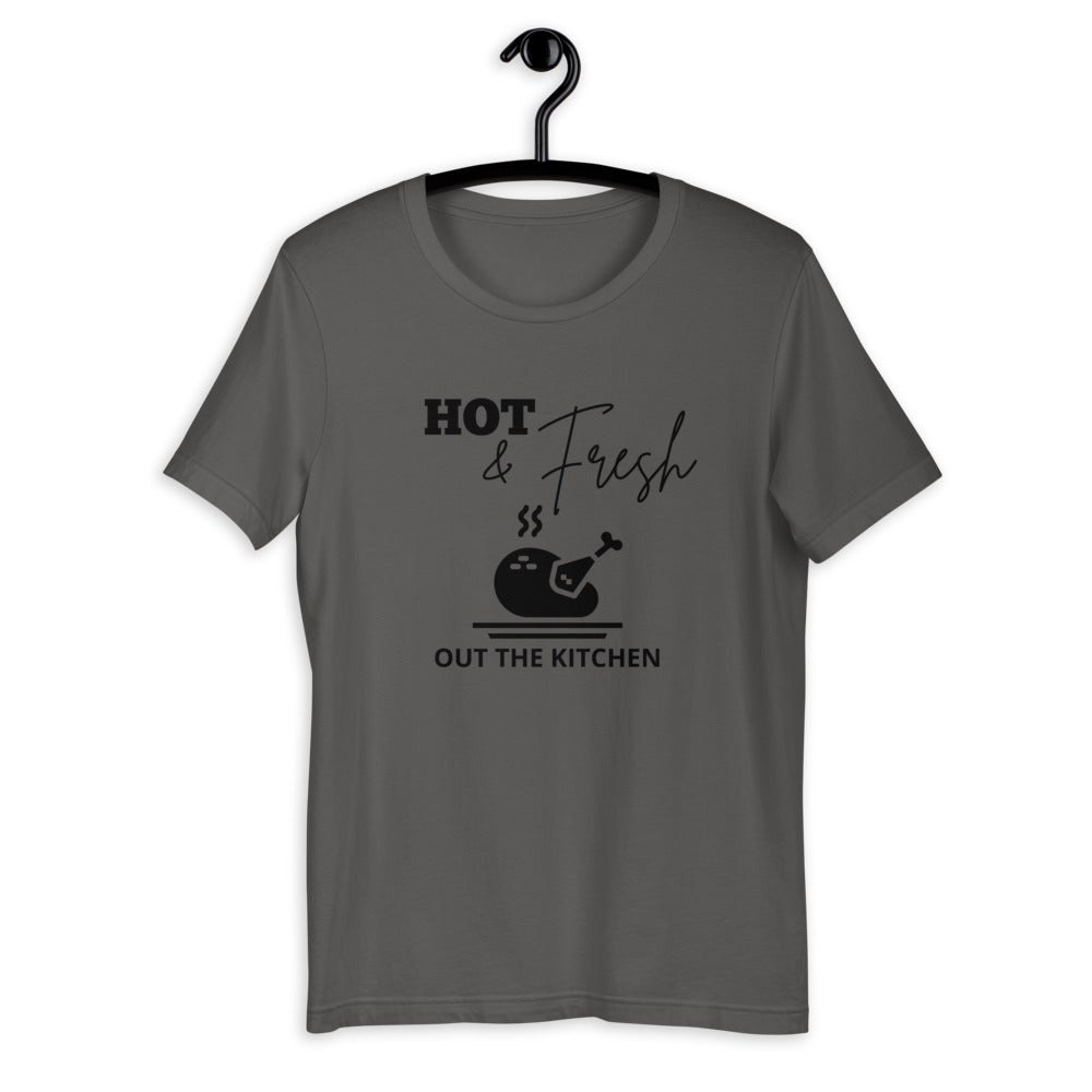 Hot & Fresh out the kitchen Short-Sleeve Unisex T-Shirt, Friendsgiving shirt, thanksgiving shirt, punny shirt