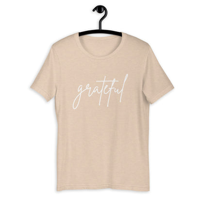 Grateful short-Sleeve Unisex T-Shirt, Friendsgiving shirt, thanksgiving shirt, cute shirt