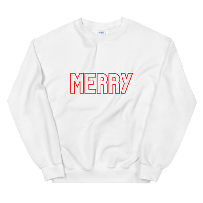 Merry Unisex Sweatshirt, christmas shirt, home alone shirt, punny shirt, holiday shirt