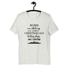 Load image into Gallery viewer, Christmas Cleveland Favorites Short-Sleeve Unisex T-Shirt, christmas shirt, punny shirt, holiday shirt, Cleveland shirt, Cleveland ohio
