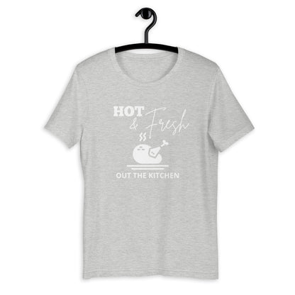 Hot & Fresh out the kitchen Short-Sleeve Unisex T-Shirt, Friendsgiving shirt, thanksgiving shirt, punny shirt