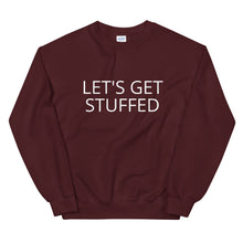 Load image into Gallery viewer, Lets get stuffed Unisex Sweatshirt, Friendsgiving shirt, thanksgiving shirt, punny shirt
