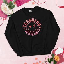 Load image into Gallery viewer, Teaching Sweethearts Rocker Sweatshirt, Valentines Teacher Sweatshirt, Valentines Day Teacher Shirt, Teacher Valentines Gift
