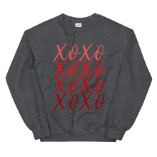 Load image into Gallery viewer, XOXO Unisex Sweatshirt, Valentines shirt, valentine, cute shirt
