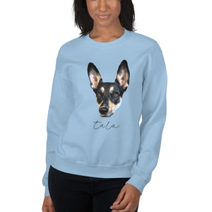 Personalized Pet Photo and Name Large Portrait Sweatshirt, Custom Sweatshirt, Dog lover shirt, Spring Pullover, Dog Lover Gift