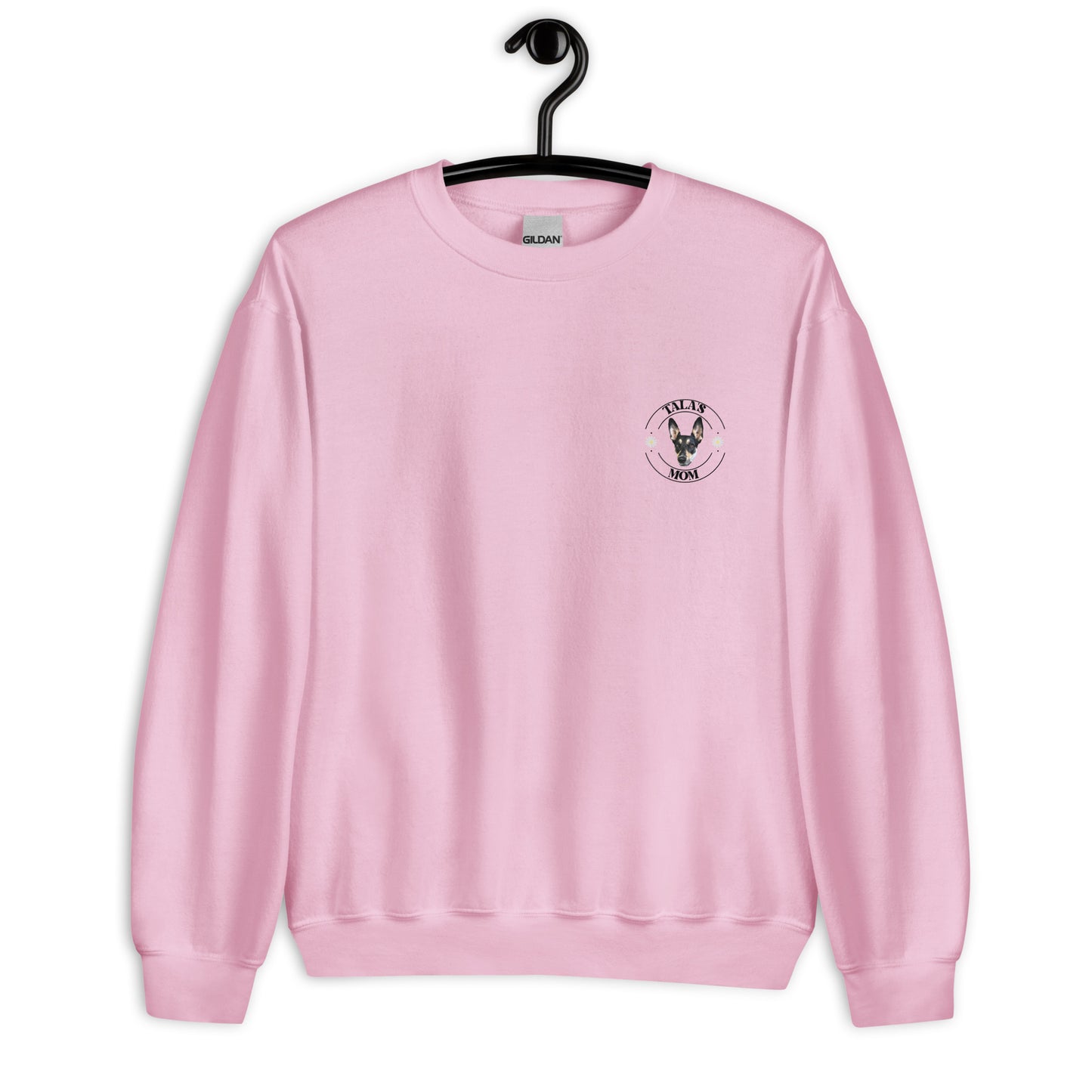 Personalized Pet Photo and Name Dog Mom Sweatshirt With Daisies, Custom Sweatshirt, Dog lover shirt, Spring Pullover, Dog Lover Gift