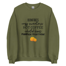 Load image into Gallery viewer, Fall Favorites Sweatshirt, fall lover, cute sweatshirt
