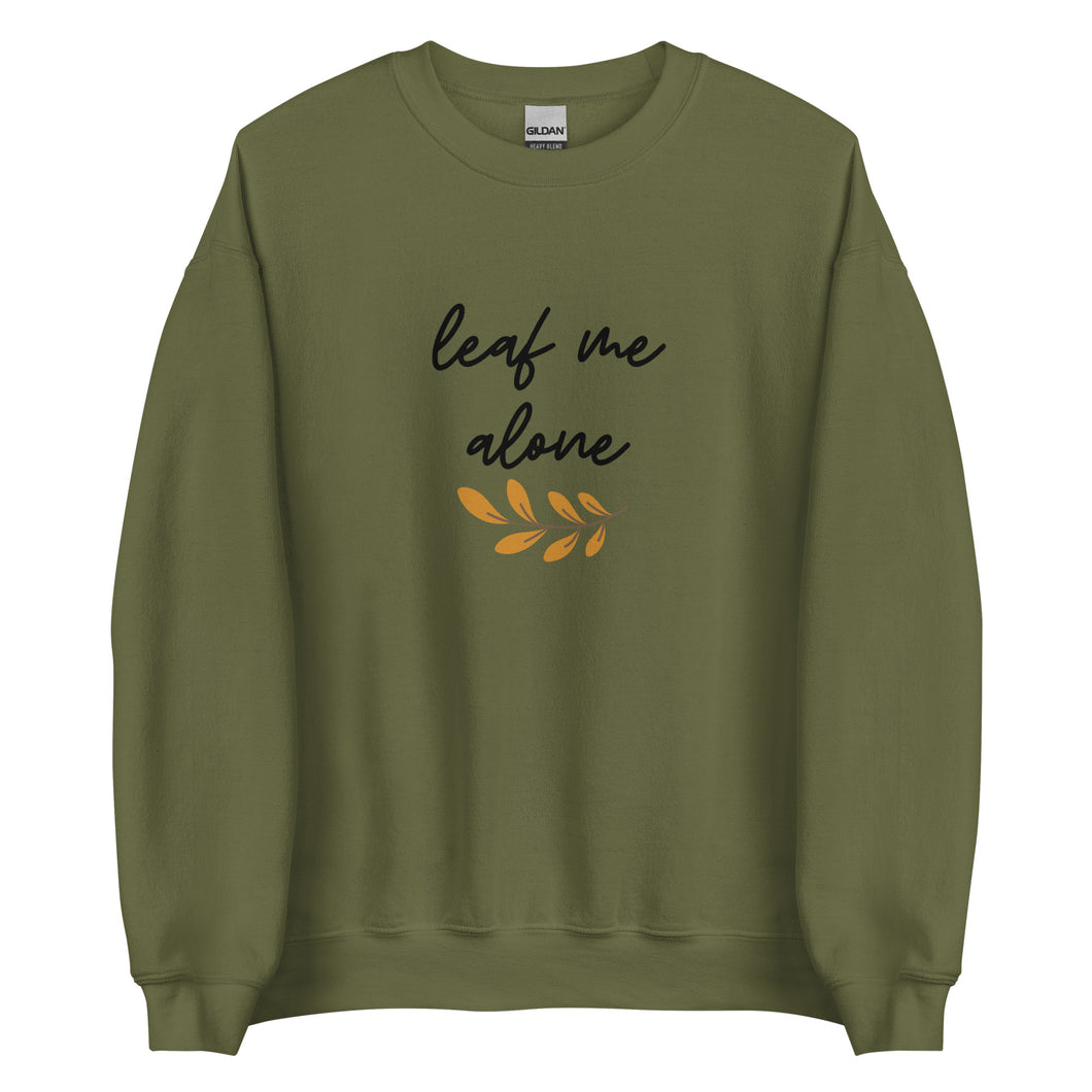 Leaf Me Alone Sweatshirt, punny shirt, fall shirt, funny fall shirt, fall lover