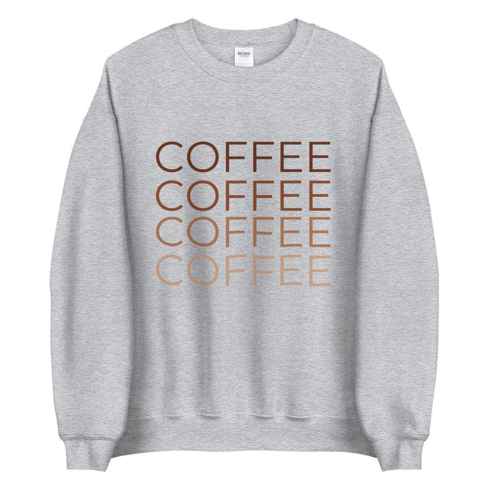 MULTIPLE COLORS AVAILABLE - Coffee multicolored Unisex Sweatshirt, cute shirt, coffee lover