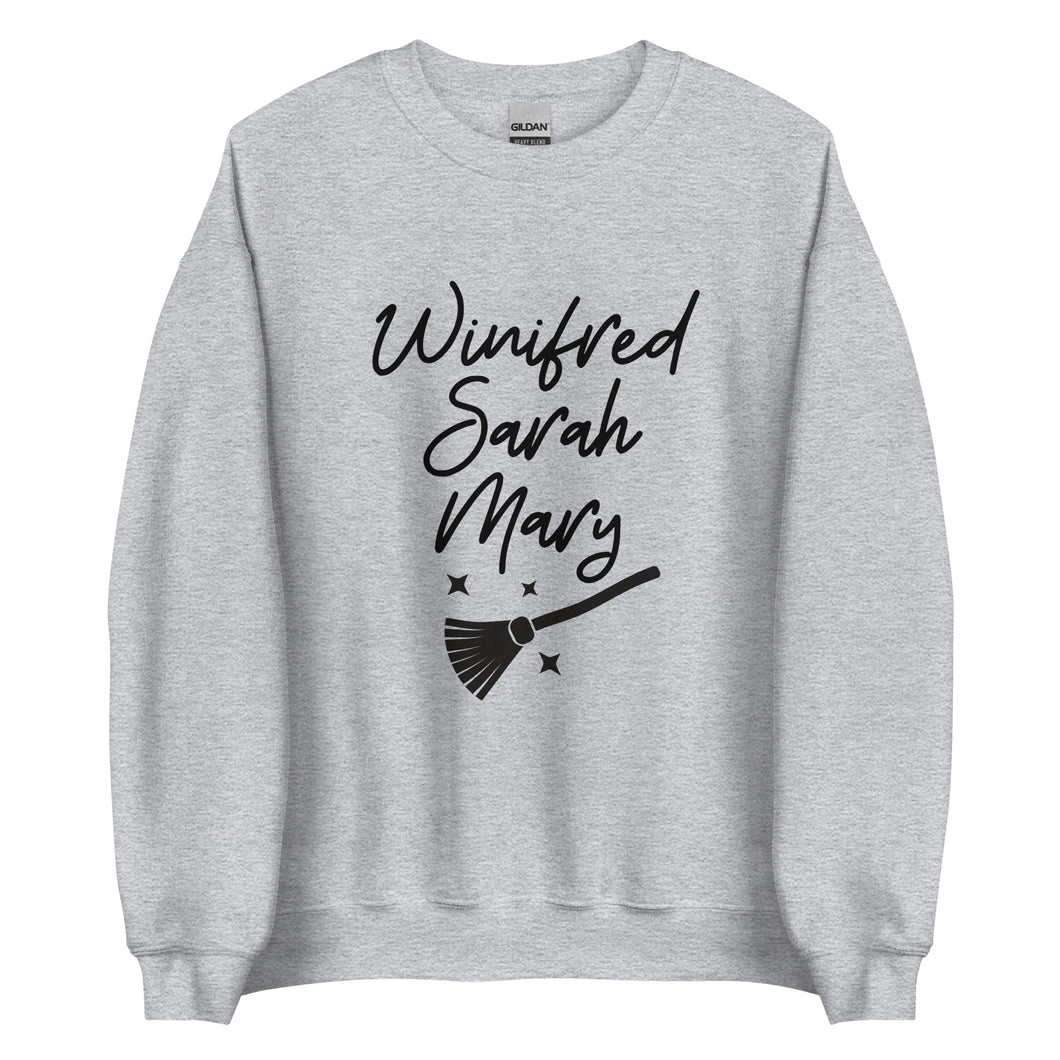 Winifred, Sarah, Mary Hocus Pocus Sweatshirt, halloween shirt, fall shirt, halloween movies