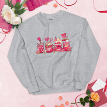 Load image into Gallery viewer, Valentine Coffee Sweatshirt, Valentines Sweatshirt, Valentines Day Coffee Shirt, Valentines Day Shirt, Valentines Gift,
