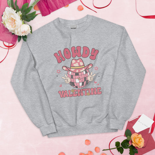 Howdy Valentine Sweatshirt, Retro Valentines Shirt, Funny Western Valentines Shirt, Country Shirt, Gift for Her