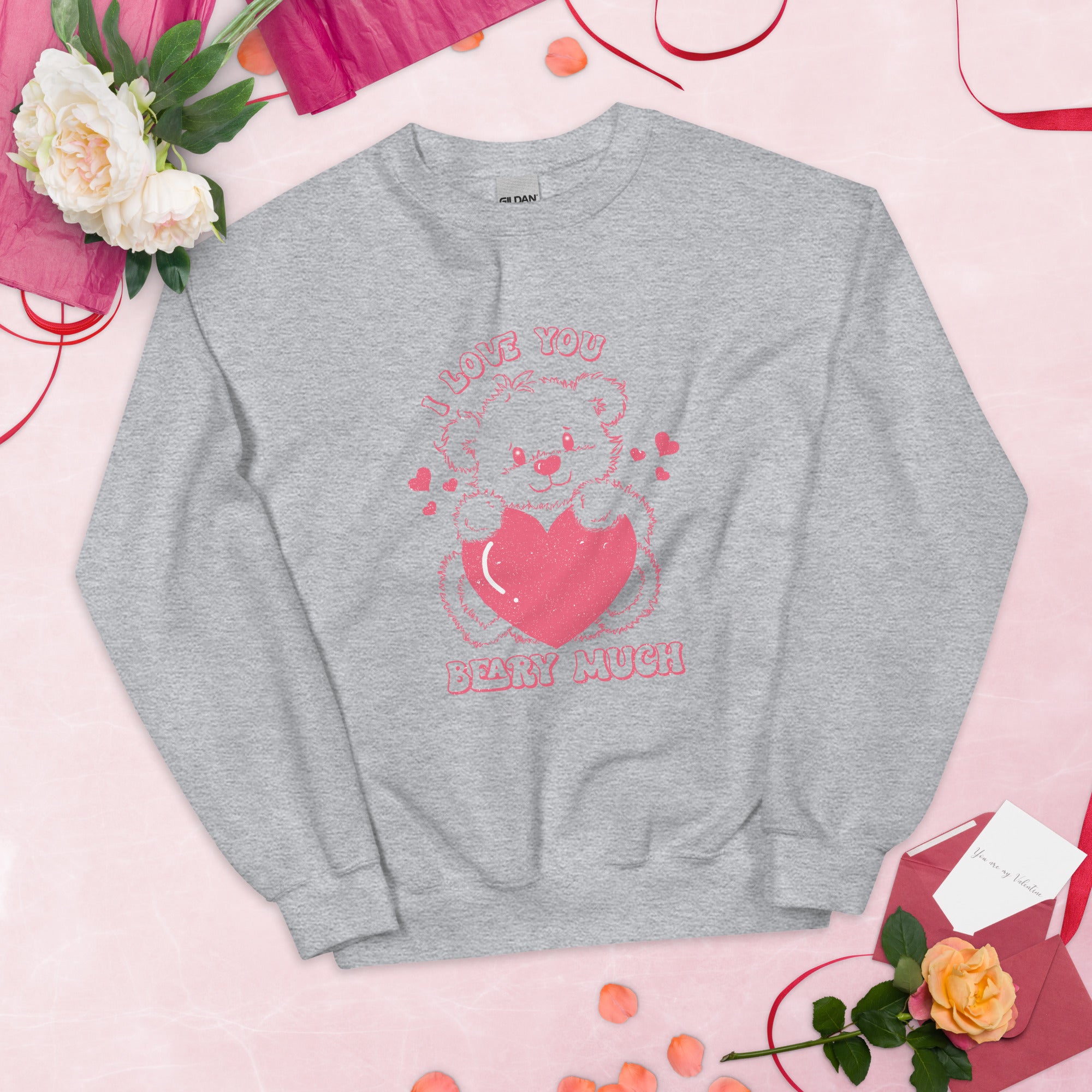 I Love You Beary Much Vintage Sweatshirt, Valentine Shirt, Valentines Day  Shirt, Punny Valentine Shirt, Vintage Shirt, Gift For Her