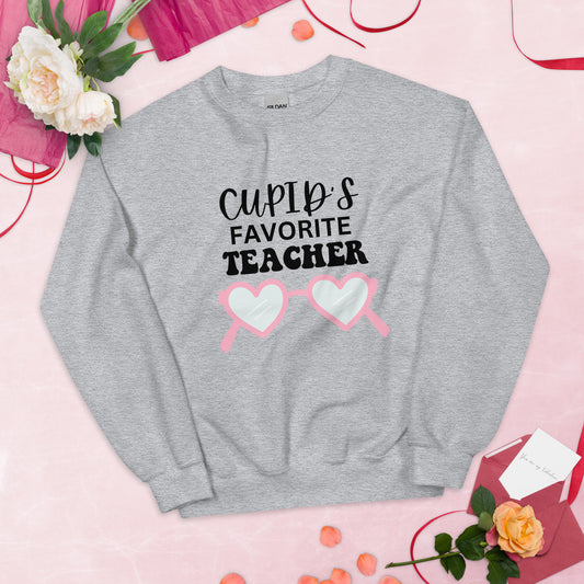 Cupid's Favorite Teacher Sweatshirt, Valentine Shirt, Valentine's Day Shirt, Teacher Shirt, Gift for Her, Teacher Gift