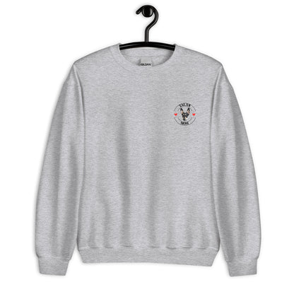 Personalized Pet Photo and Name Dog Mom Sweatshirt With Hearts, Custom Sweatshirt, Dog lover shirt, Spring Pullover, Dog Lover Gift