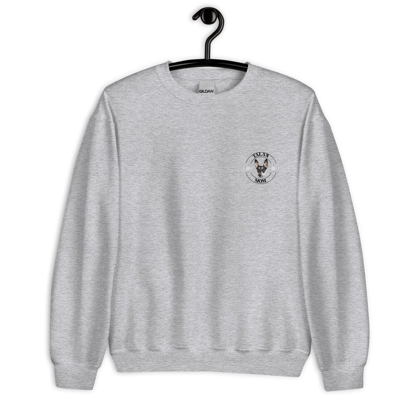 Personalized Pet Photo and Name Dog Mom Sweatshirt With Daisies, Custom Sweatshirt, Dog lover shirt, Spring Pullover, Dog Lover Gift