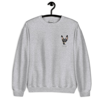 Personalized Pet Photo and Name Sweatshirt With Daisy, Custom Sweatshirt, Dog lover shirt, Spring Pullover, Dog Lover Gift