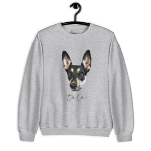 Personalized Pet Photo and Name Large Portrait Sweatshirt, Custom Sweatshirt, Dog lover shirt, Spring Pullover, Dog Lover Gift