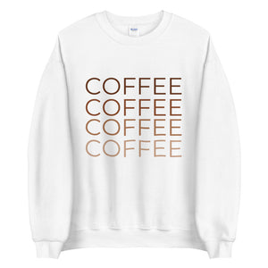 MULTIPLE COLORS AVAILABLE - Coffee multicolored Unisex Sweatshirt, cute shirt, coffee lover