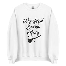 Load image into Gallery viewer, Winifred, Sarah, Mary Hocus Pocus Sweatshirt, halloween shirt, fall shirt, halloween movies
