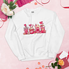 Load image into Gallery viewer, Valentine Coffee Sweatshirt, Valentines Sweatshirt, Valentines Day Coffee Shirt, Valentines Day Shirt, Valentines Gift,
