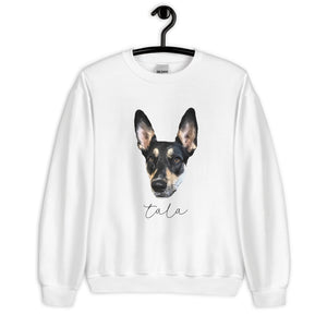 Personalized Pet Photo and Name Large Portrait Sweatshirt, Custom Sweatshirt, Dog lover shirt, Spring Pullover, Dog Lover Gift