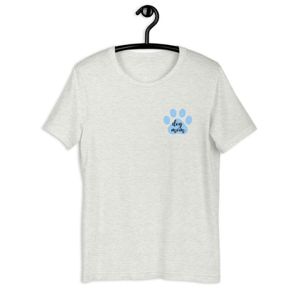 Dog mom blue paw Short-Sleeve Unisex T-Shirt, gift for her, mothers day
