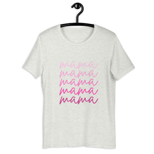 Pink script mama Short-Sleeve Unisex T-Shirt, gift for her, mothers day