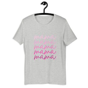 Pink script mama Short-Sleeve Unisex T-Shirt, gift for her, mothers day