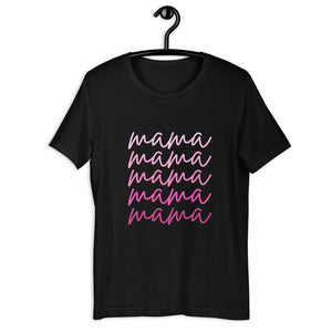 Pink script mama Short-Sleeve Unisex T-Shirt, gift for her, mothers day