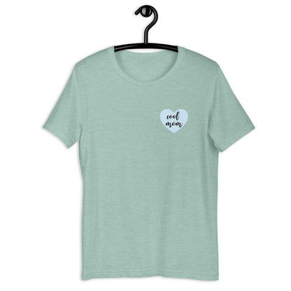 Cool mom blue heart Short-Sleeve Unisex T-Shirt, gift for her, mothers day