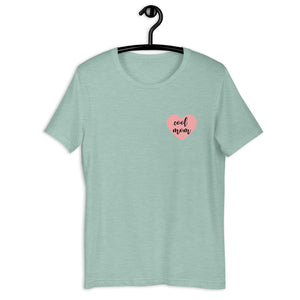 Cool mom pink heart Short-Sleeve Unisex T-Shirt, gift for her, mothers day