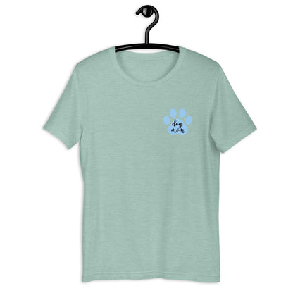 Dog mom blue paw Short-Sleeve Unisex T-Shirt, gift for her, mothers day