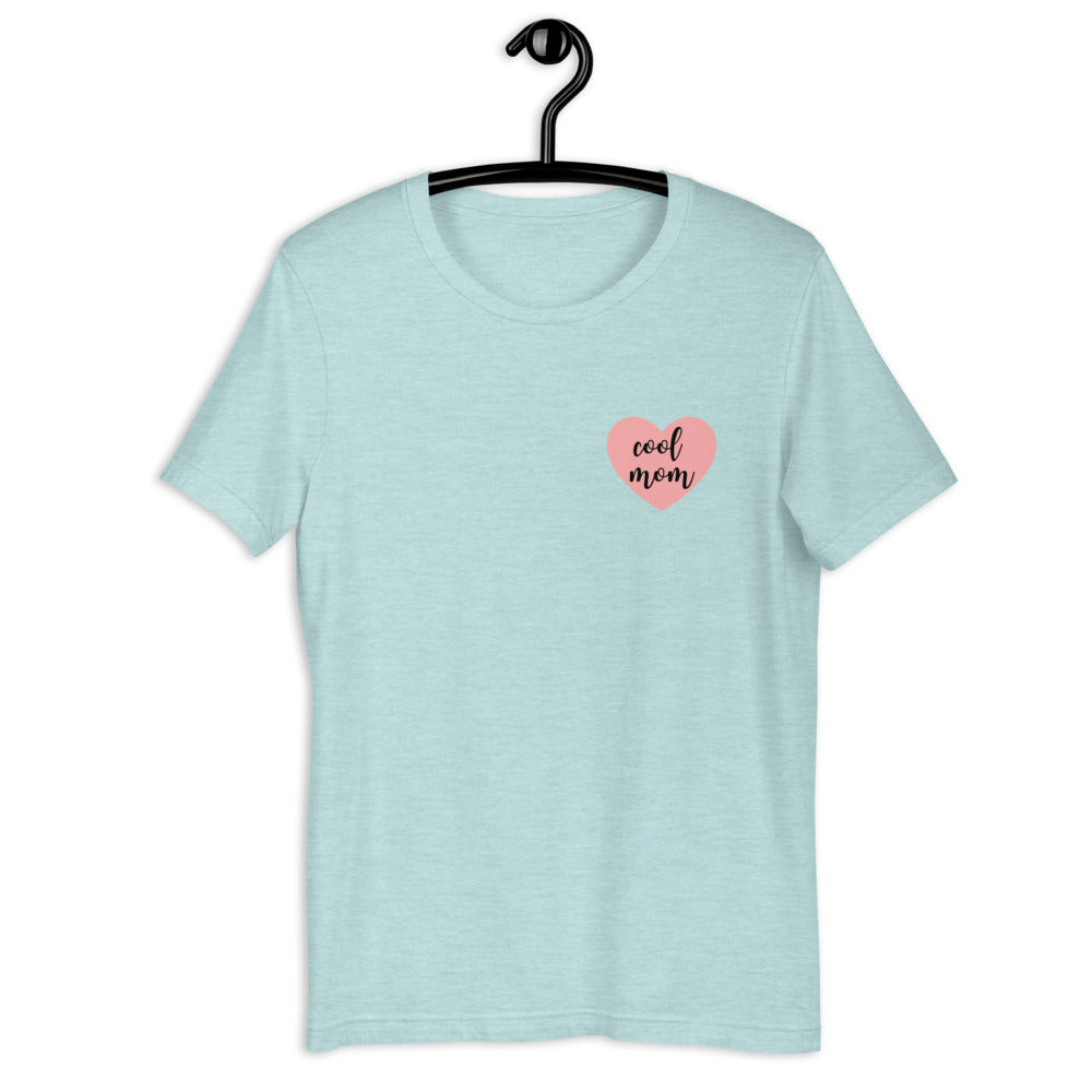 Cool mom pink heart Short-Sleeve Unisex T-Shirt, gift for her, mothers day