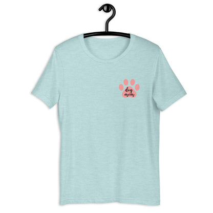 Dog mom pink paw Short-Sleeve Unisex T-Shirt, gift for her, mothers day