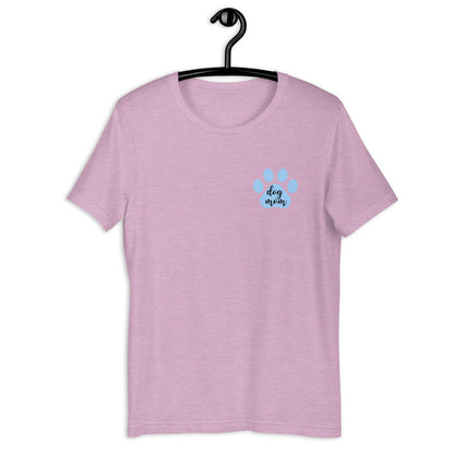 Dog mom blue paw Short-Sleeve Unisex T-Shirt, gift for her, mothers day