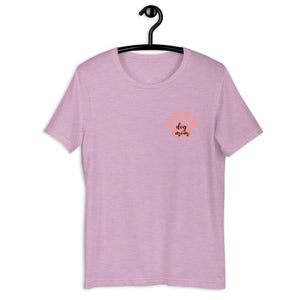 Dog mom pink paw Short-Sleeve Unisex T-Shirt, gift for her, mothers day