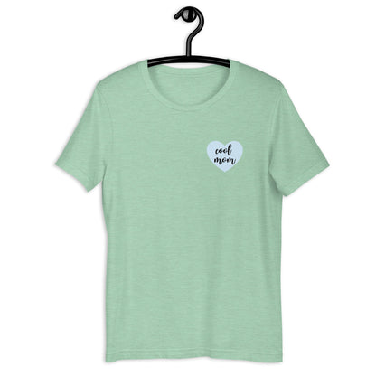 Cool mom blue heart Short-Sleeve Unisex T-Shirt, gift for her, mothers day