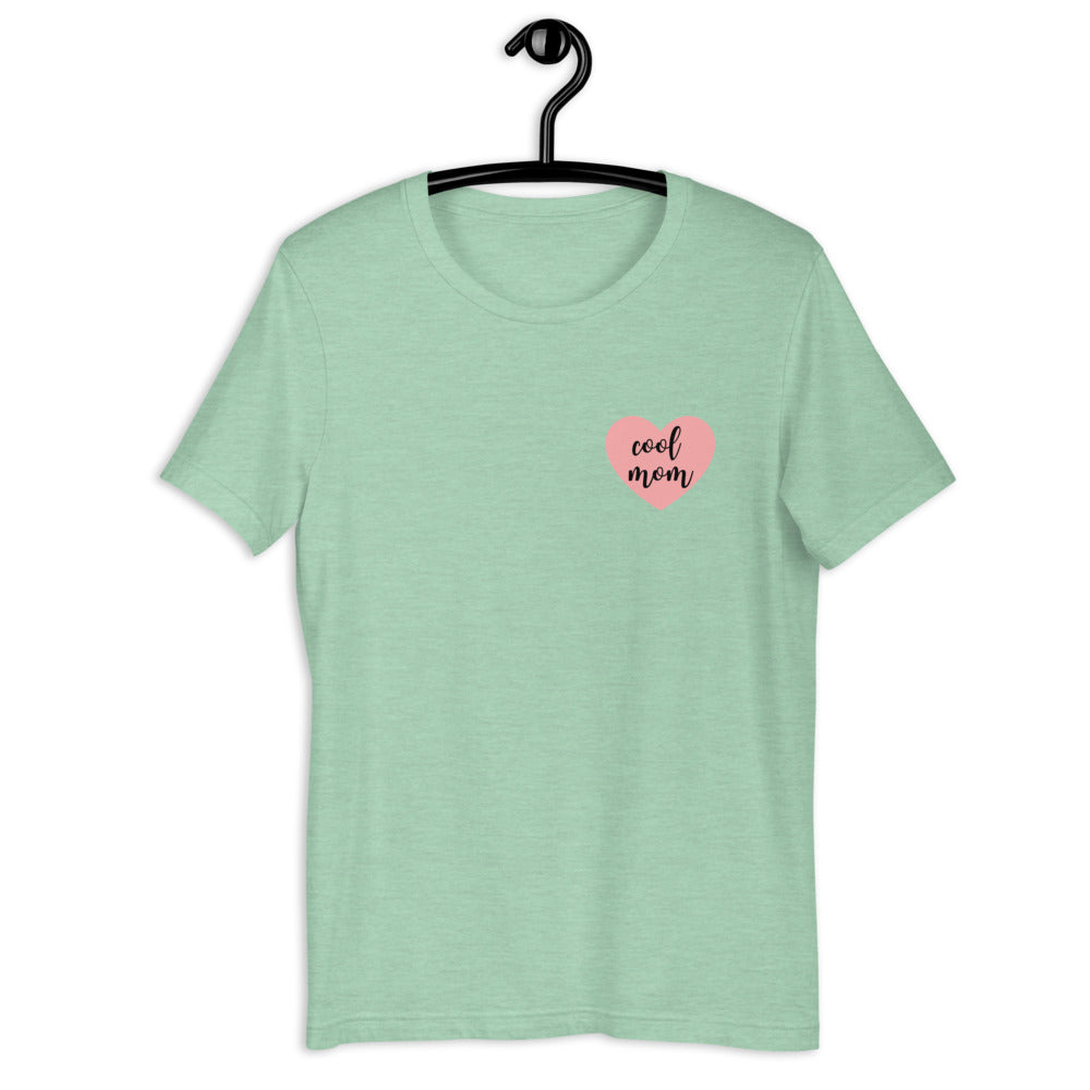 Cool mom pink heart Short-Sleeve Unisex T-Shirt, gift for her, mothers day