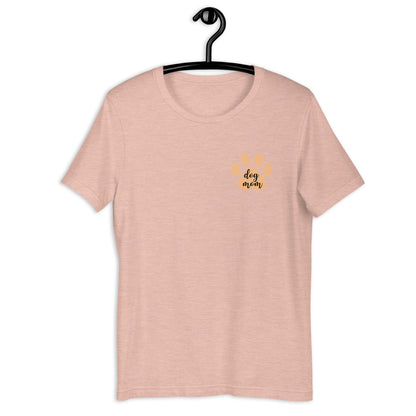 Dog mom orange paw Short-Sleeve Unisex T-Shirt, gift for her, mothers day